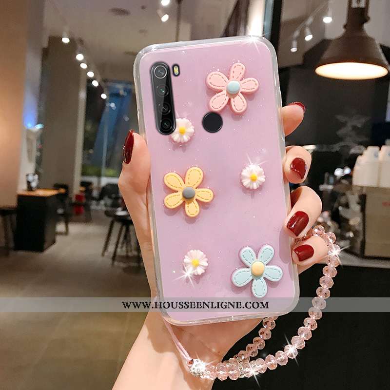 Coque Xiaomi Redmi 9 Protection Transparent Fluide Doux Petit Rouge Étui Argent