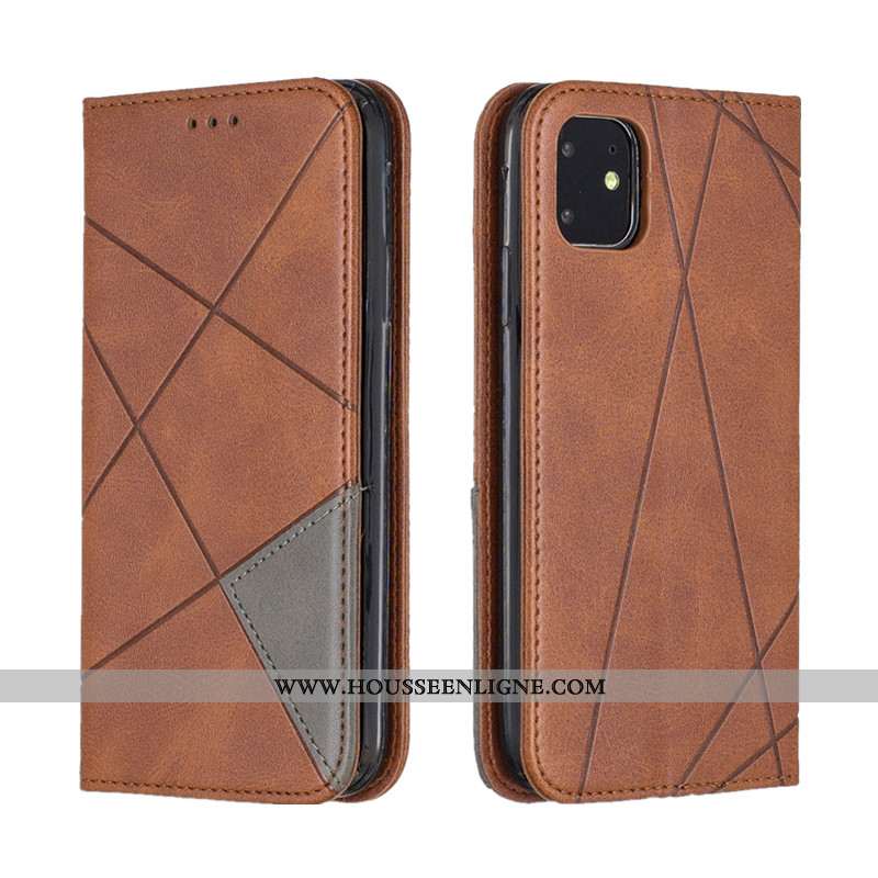 Coque iPhone 12 Mini Portefeuille Cuir Protection Housse Téléphone Portable Étui Tout Compris Khaki