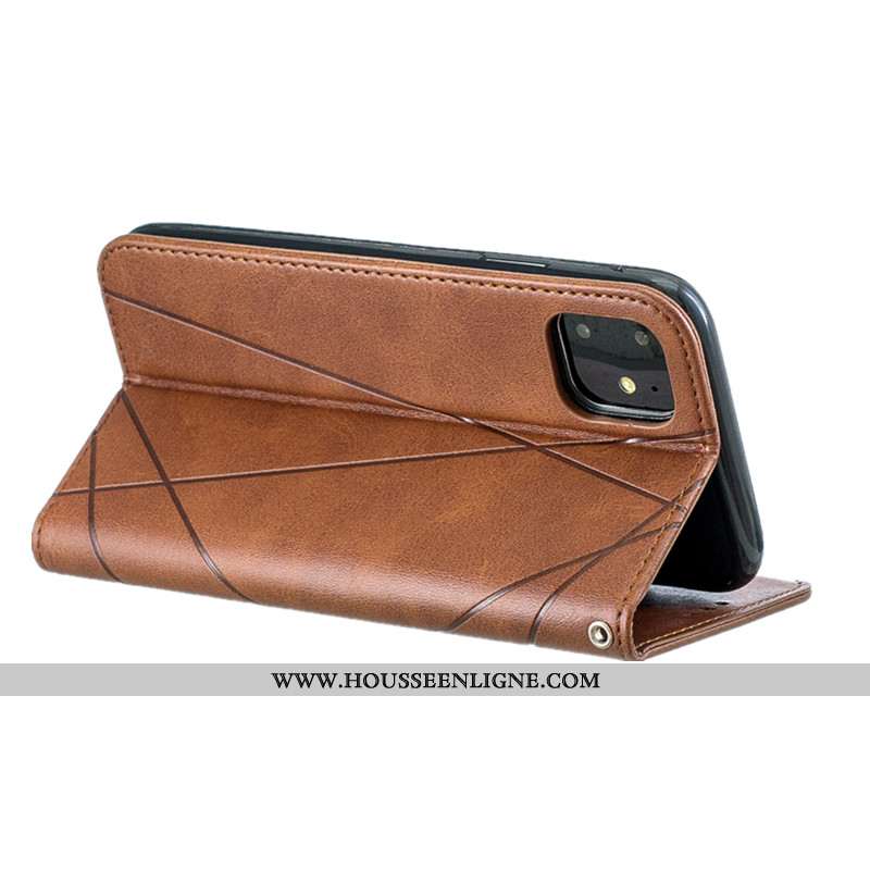 Coque iPhone 12 Mini Portefeuille Cuir Protection Housse Téléphone Portable Étui Tout Compris Khaki