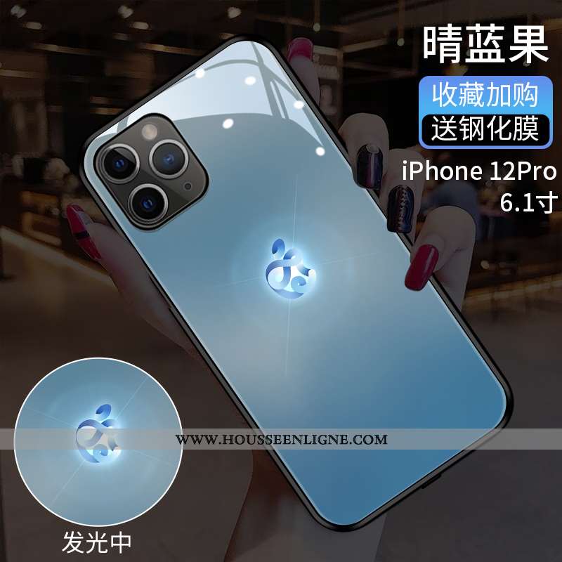 Coque iPhone 12 Mode Protection Tendance Étui Couvercle Arrière Tout Compris Dégradé De Couleur Bleu