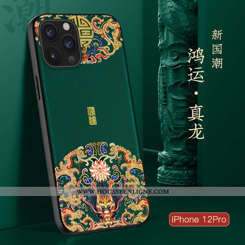 Coque iPhone 12 Pro Fluide Doux Silicone Ultra Incassable Légère Tendance Nouveau Verte