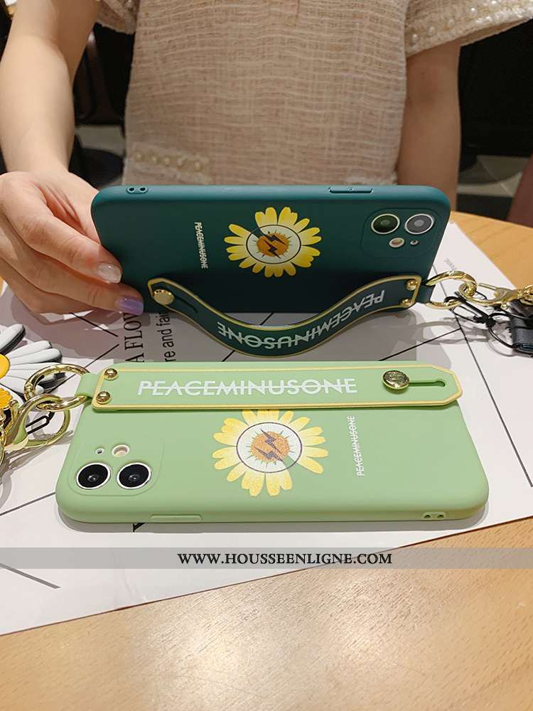 Coque iPhone 12 Pro Silicone Mode Tout Compris Créatif Tendance Luxe Verte
