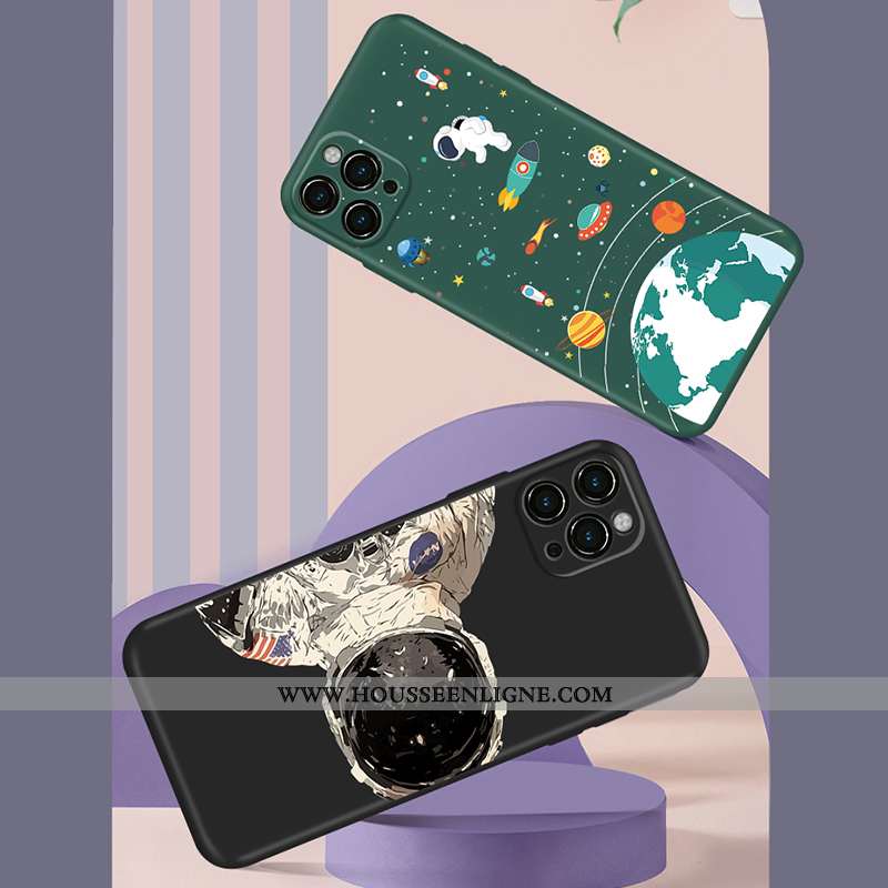 Coque iPhone 12 Pro Tendance Silicone Noir Téléphone Portable Tout Compris Personnalité