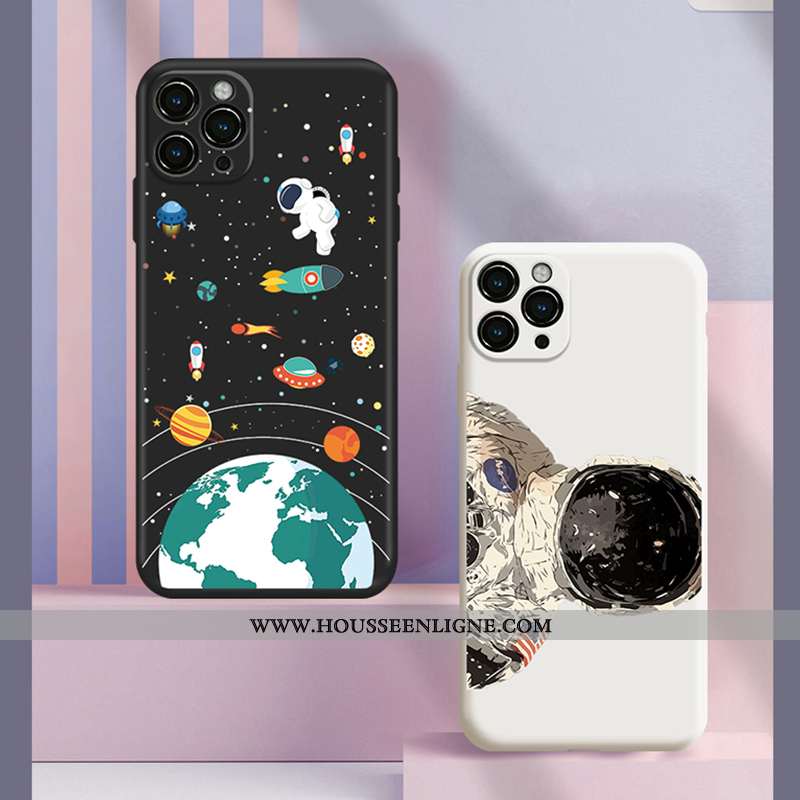 Coque iPhone 12 Pro Tendance Silicone Noir Téléphone Portable Tout Compris Personnalité