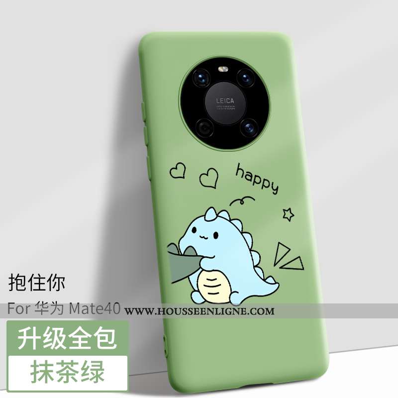 Housse Huawei Mate 40 Dessin Animé Fluide Doux Incassable Téléphone Portable Tout Compris Noir Coque