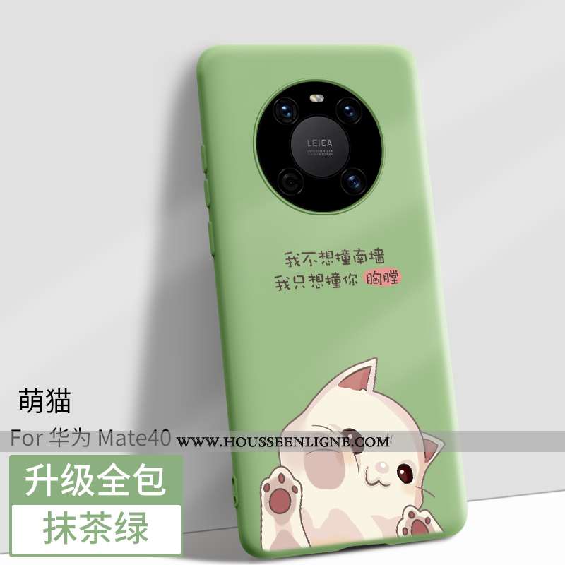 Housse Huawei Mate 40 Dessin Animé Fluide Doux Incassable Téléphone Portable Tout Compris Noir Coque