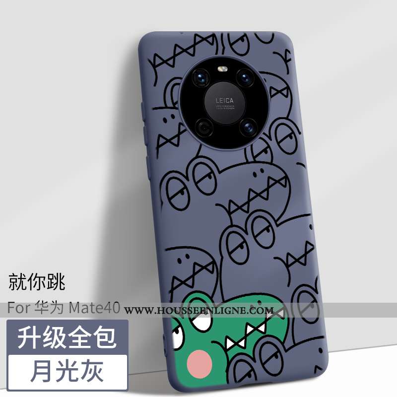 Housse Huawei Mate 40 Dessin Animé Fluide Doux Incassable Téléphone Portable Tout Compris Noir Coque