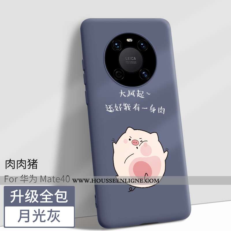 Housse Huawei Mate 40 Dessin Animé Fluide Doux Incassable Téléphone Portable Tout Compris Noir Coque