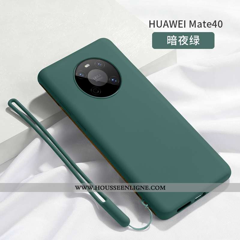Housse Huawei Mate 40 Légère Silicone Protection Téléphone Portable Ultra Vert Simple Verte