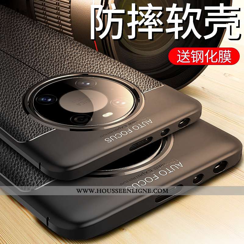 Housse Huawei Mate 40 Modèle Fleurie Personnalité Légère Téléphone Portable Incassable Nouveau Noir