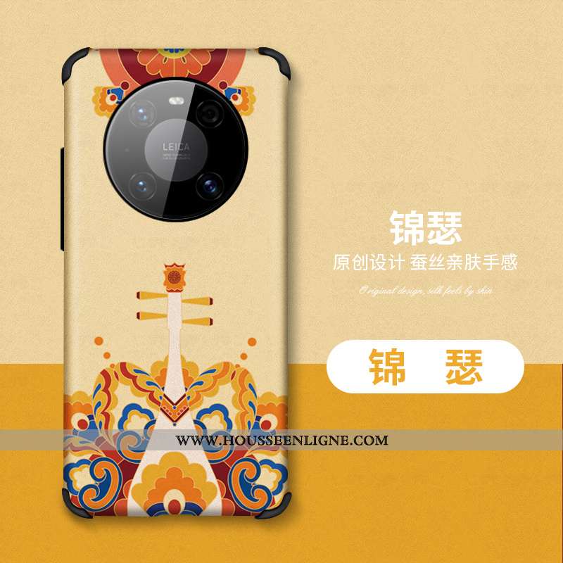 Housse Huawei Mate 40 Personnalité Créatif Style Chinois Bleu Vintage Coque Protection Verte