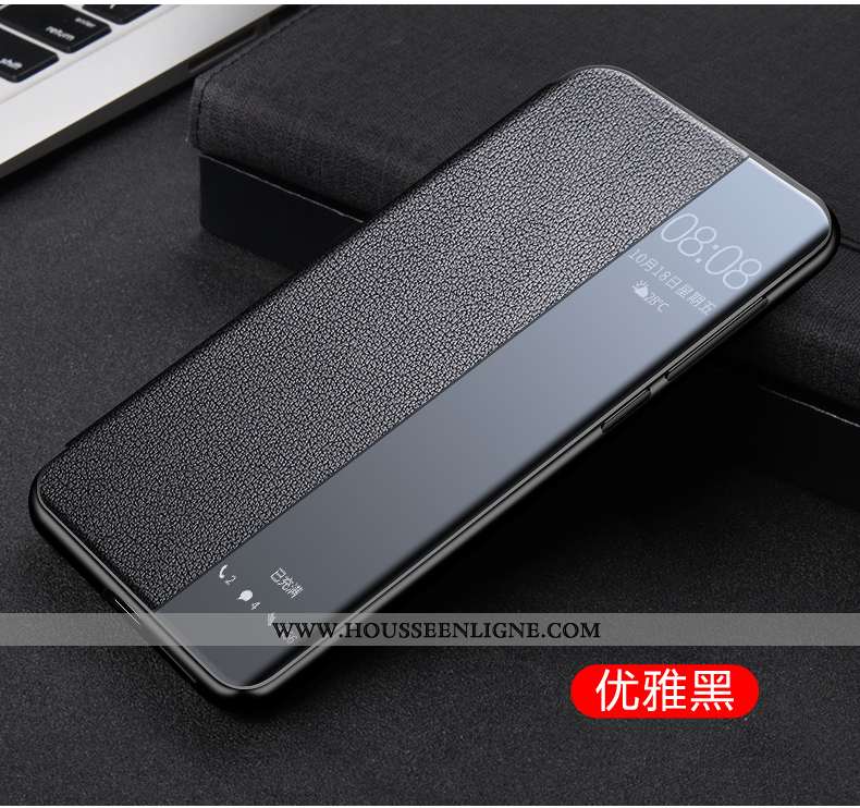 Housse Huawei Mate 40 Pro+ Cuir Véritable Cuir Tout Compris Étui Incassable Protection Noir