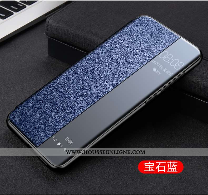Housse Huawei Mate 40 Pro+ Cuir Véritable Cuir Tout Compris Étui Incassable Protection Noir