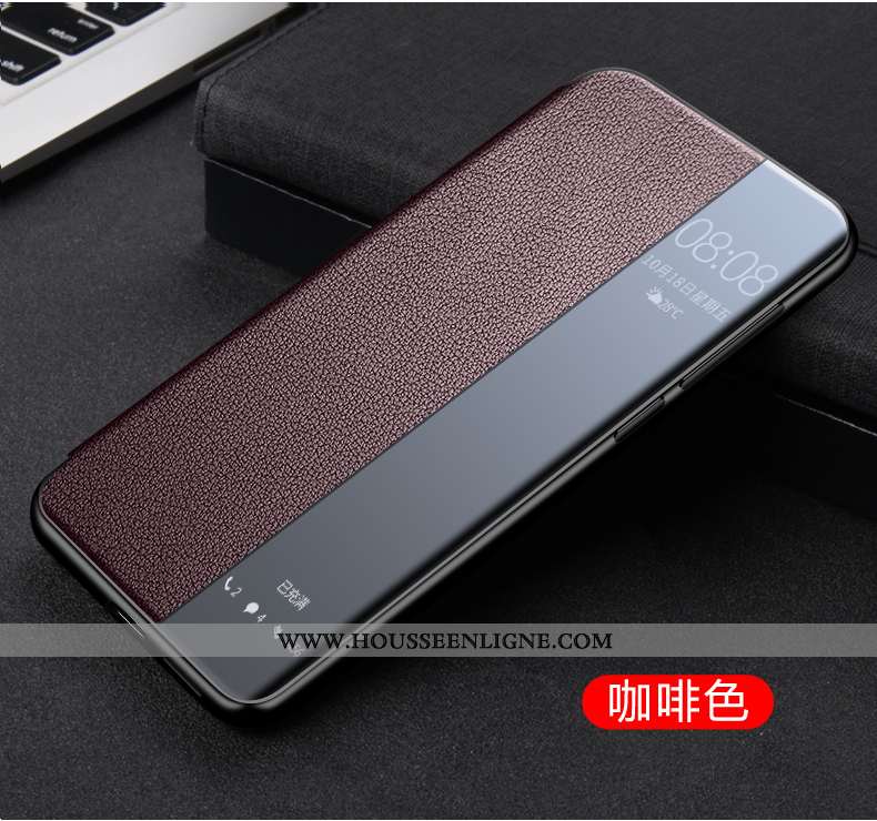 Housse Huawei Mate 40 Pro+ Cuir Véritable Cuir Tout Compris Étui Incassable Protection Noir