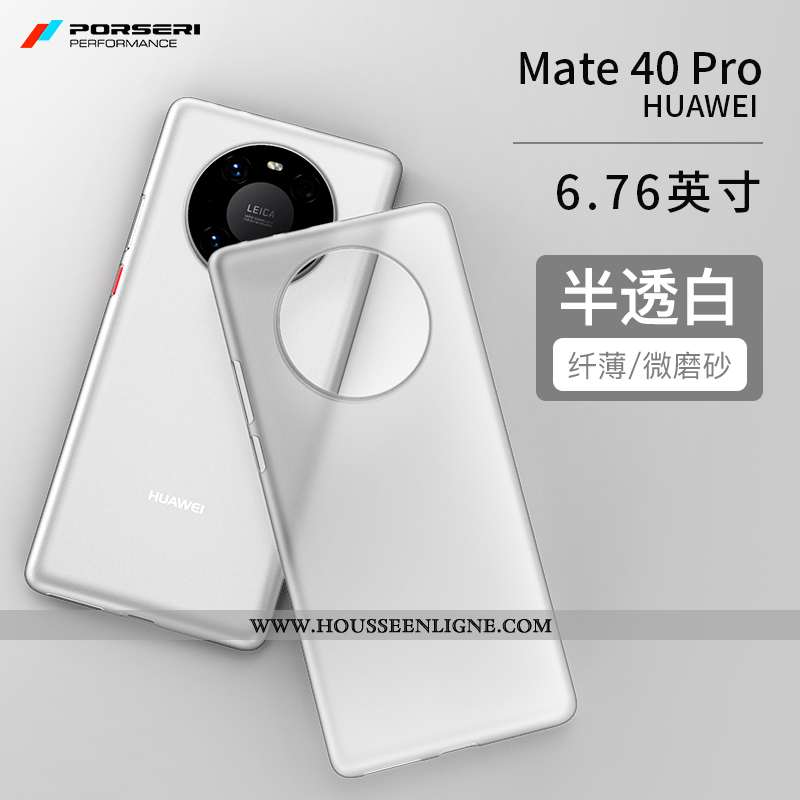 Housse Huawei Mate 40 Pro Personnalité Ultra Protection Légère Étui Délavé En Daim Simple Bleu