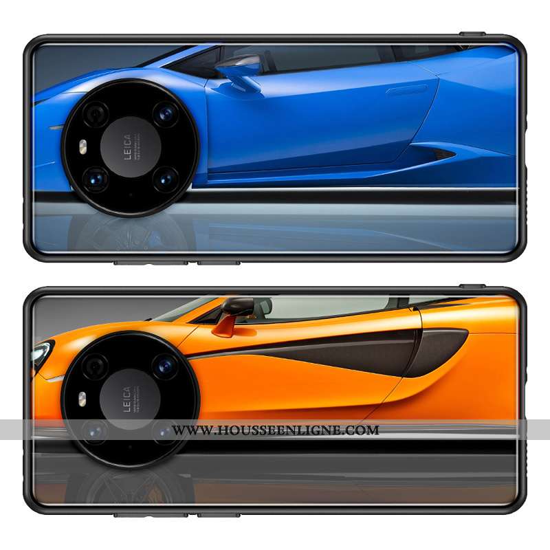 Housse Huawei Mate 40 Pro Silicone Verre Tendance Dessin Animé Europe Étui Créatif Orange