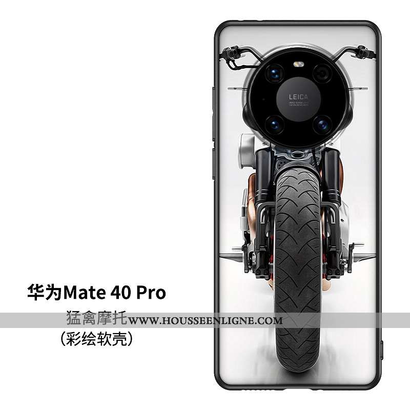 Housse Huawei Mate 40 Pro Silicone Verre Tendance Dessin Animé Europe Étui Créatif Orange