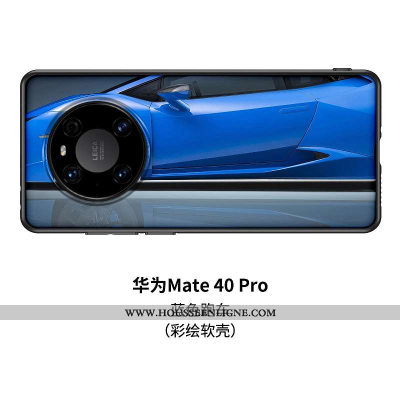 Housse Huawei Mate 40 Pro Silicone Verre Tendance Dessin Animé Europe Étui Créatif Orange