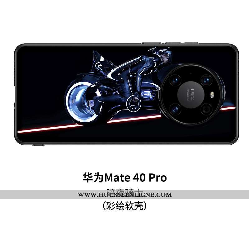 Housse Huawei Mate 40 Pro Silicone Verre Tendance Dessin Animé Europe Étui Créatif Orange