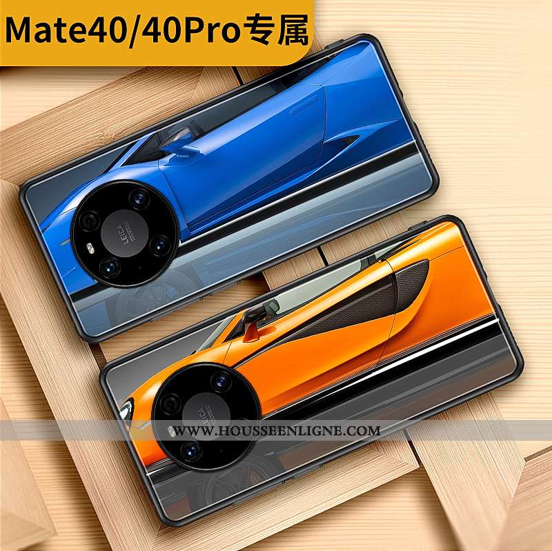 Housse Huawei Mate 40 Pro Silicone Verre Tendance Dessin Animé Europe Étui Créatif Orange