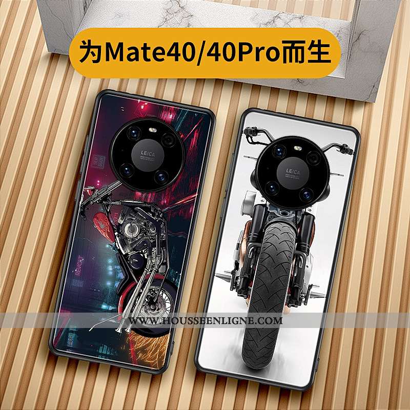 Housse Huawei Mate 40 Pro Silicone Verre Tendance Dessin Animé Europe Étui Créatif Orange