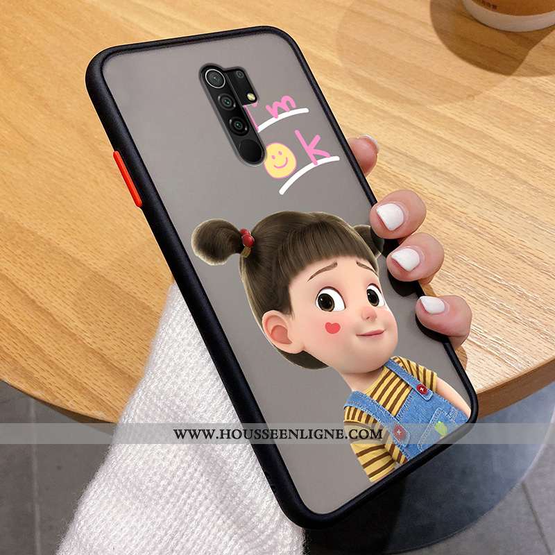Housse Xiaomi Redmi 9 Dessin Animé Ultra Étui Vert Tout Compris Coque Délavé En Daim Verte
