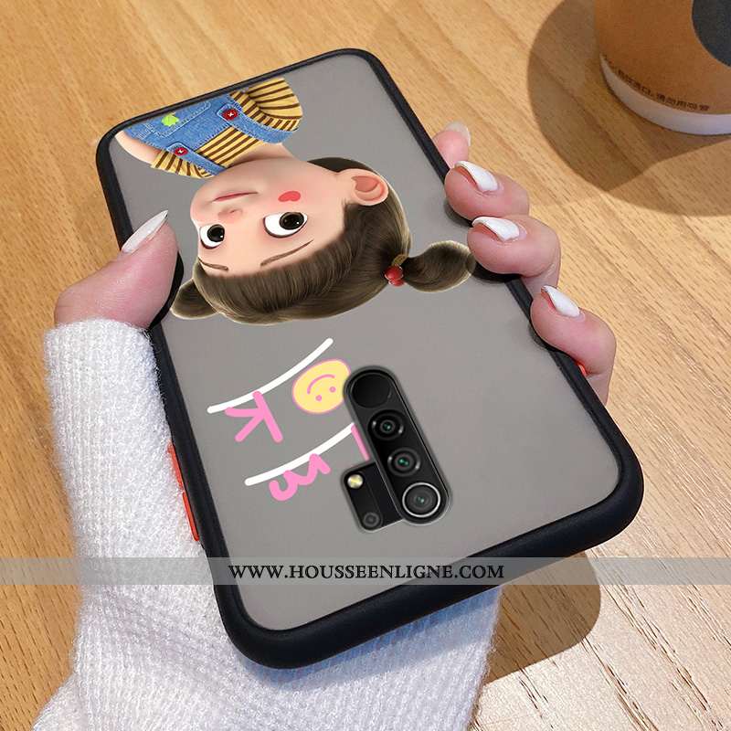 Housse Xiaomi Redmi 9 Dessin Animé Ultra Étui Vert Tout Compris Coque Délavé En Daim Verte