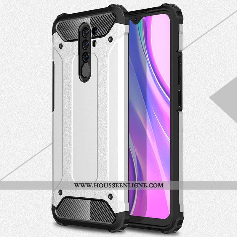Housse Xiaomi Redmi 9 Délavé En Daim Fluide Doux Noir Argent Silicone Téléphone Portable Protection