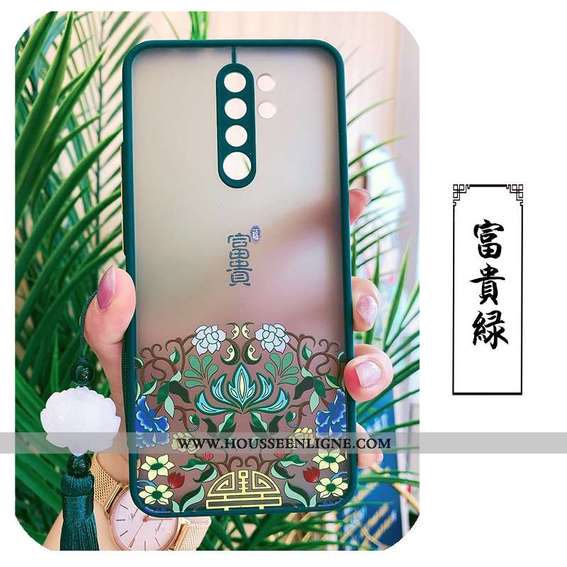 Housse Xiaomi Redmi 9 Gaufrage Tendance Ornements Suspendus Délavé En Daim Coque Fluide Doux Tissu R