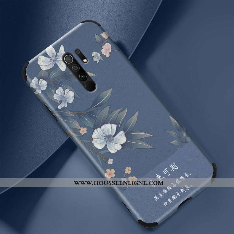 Housse Xiaomi Redmi 9 Modèle Fleurie Fluide Doux Net Rouge Rouge Légère Nouveau Petit Verte