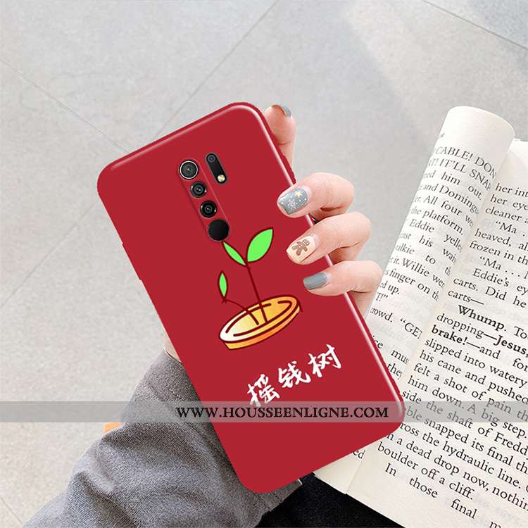 Housse Xiaomi Redmi 9 Protection Créatif Mode Rouge Tendance Incassable Coque Bordeaux