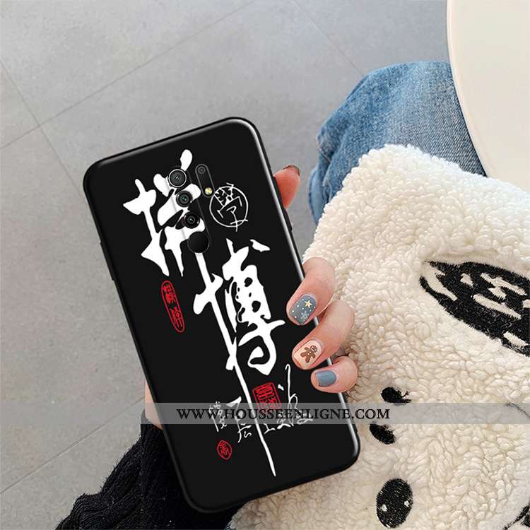 Housse Xiaomi Redmi 9 Protection Créatif Mode Rouge Tendance Incassable Coque Bordeaux