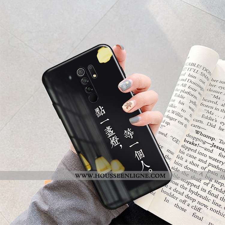 Housse Xiaomi Redmi 9 Protection Créatif Mode Rouge Tendance Incassable Coque Bordeaux