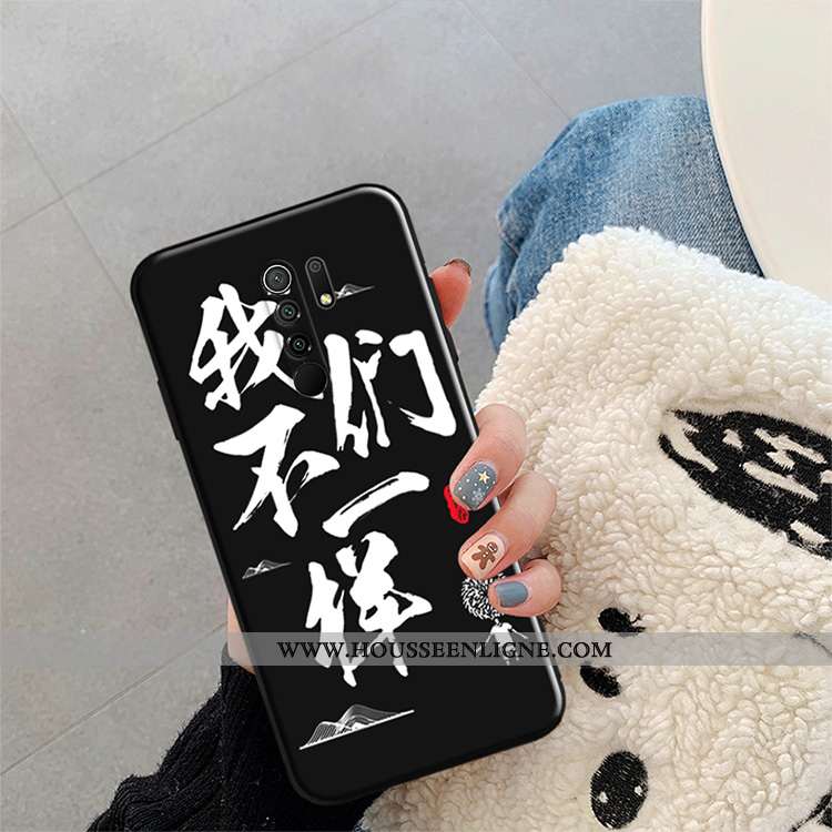 Housse Xiaomi Redmi 9 Protection Créatif Mode Rouge Tendance Incassable Coque Bordeaux