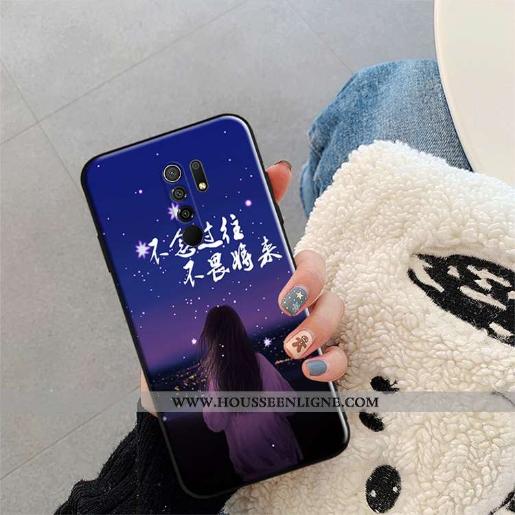 Housse Xiaomi Redmi 9 Protection Créatif Mode Rouge Tendance Incassable Coque Bordeaux