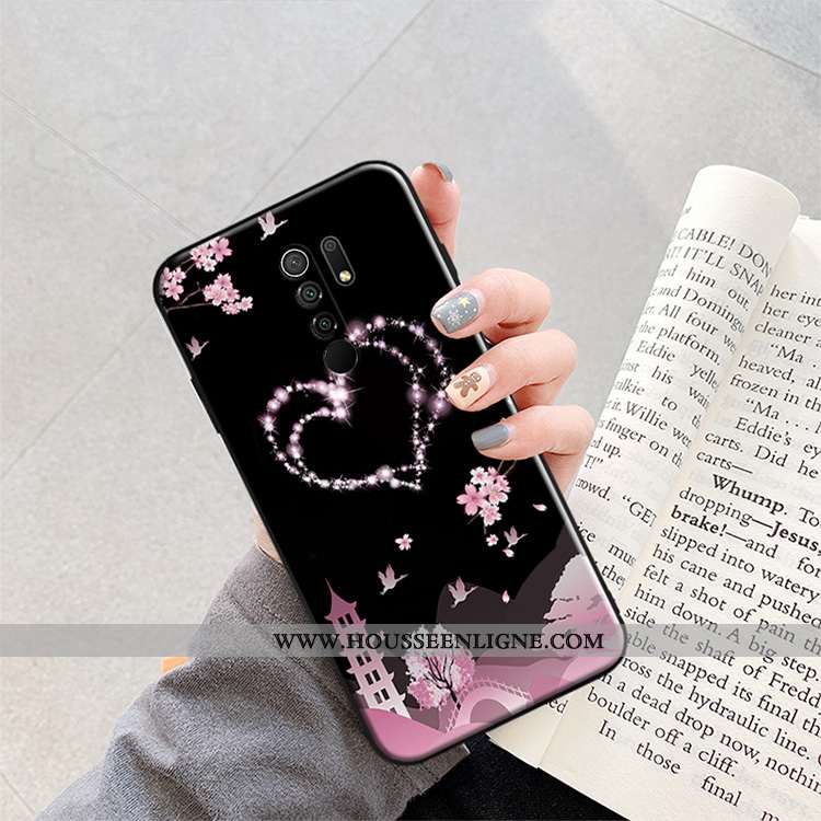 Housse Xiaomi Redmi 9 Protection Créatif Mode Rouge Tendance Incassable Coque Bordeaux