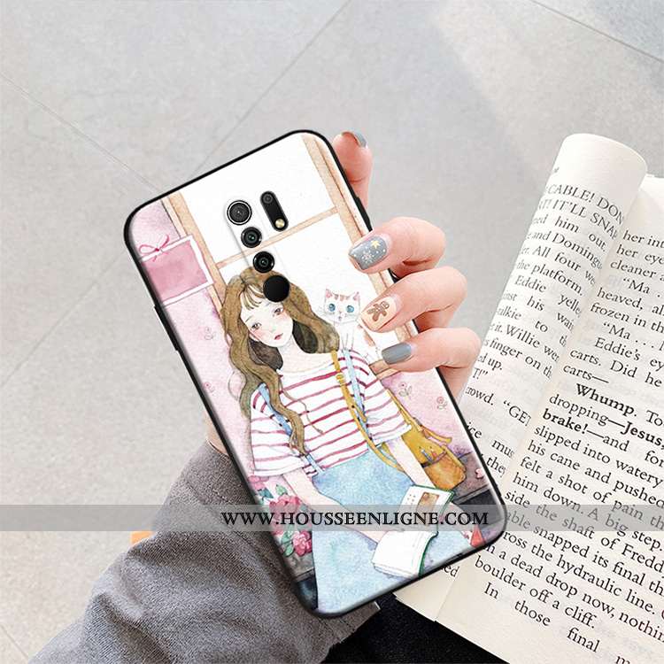 Housse Xiaomi Redmi 9 Protection Créatif Mode Rouge Tendance Incassable Coque Bordeaux