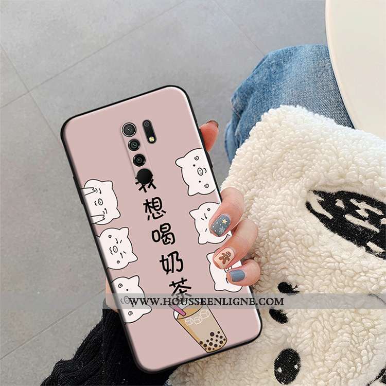 Housse Xiaomi Redmi 9 Protection Créatif Mode Rouge Tendance Incassable Coque Bordeaux