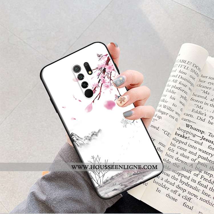 Housse Xiaomi Redmi 9 Protection Créatif Mode Rouge Tendance Incassable Coque Bordeaux