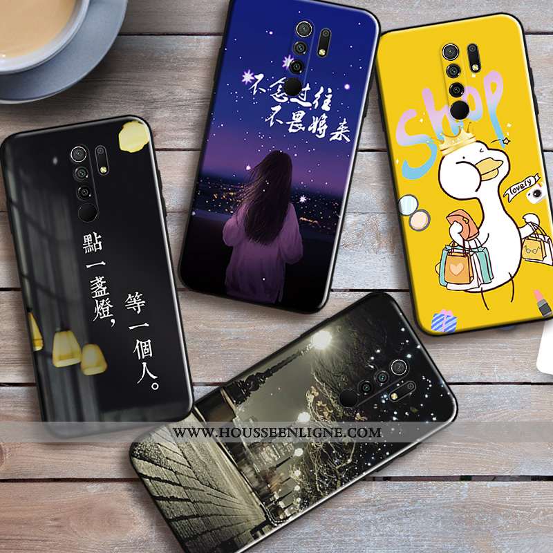 Housse Xiaomi Redmi 9 Protection Créatif Mode Rouge Tendance Incassable Coque Bordeaux