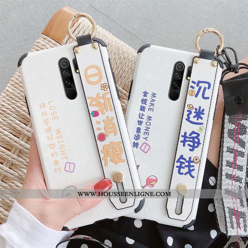 Housse Xiaomi Redmi 9 Silicone Protection Légère Nouveau Personnalité Net Rouge Créatif Blanche