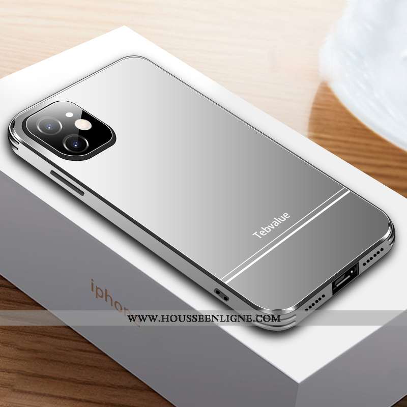 Housse iPhone 12 Mini Personnalité Créatif Mode Luxe Étui Nouveau Protection Blanche
