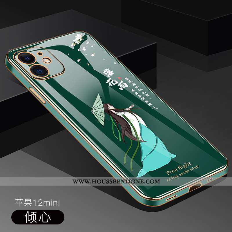 Housse iPhone 12 Mini Ultra Tendance Légère Transparent Téléphone Portable Incassable Protection Ros