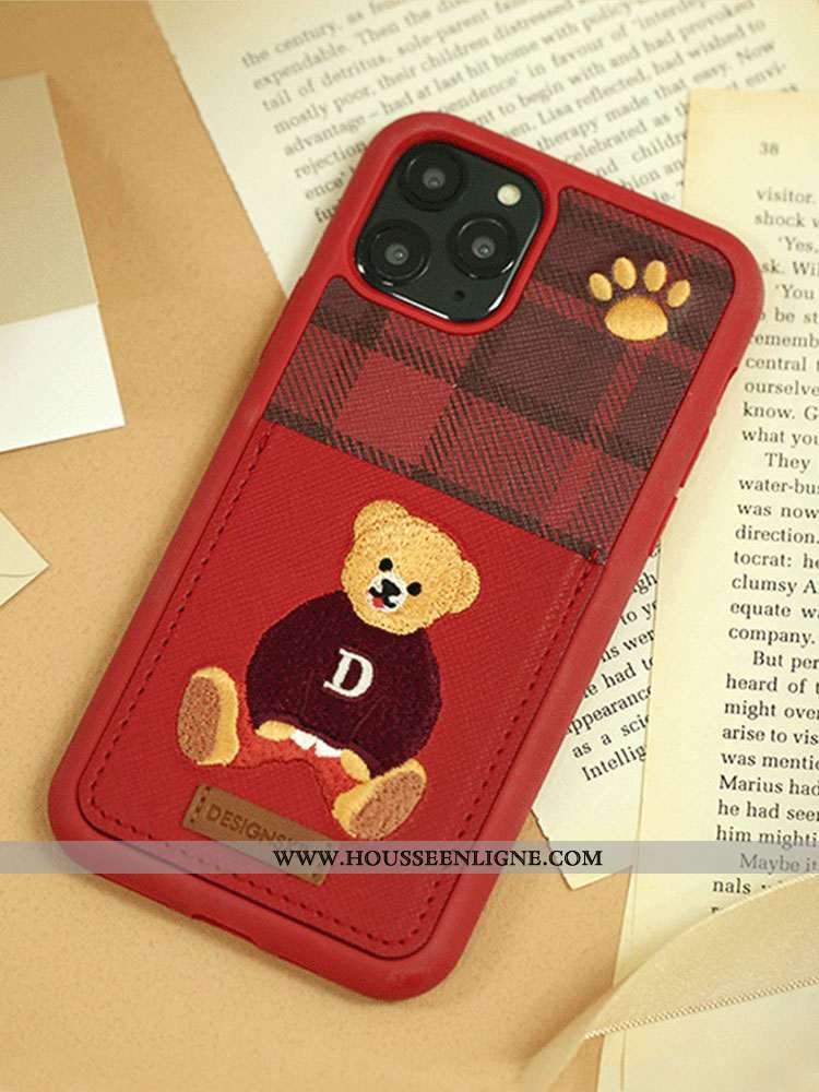Housse iPhone 12 Pro Max Cuir Charmant Britanique Vert Foncé Amoureux Téléphone Portable Carte Rouge