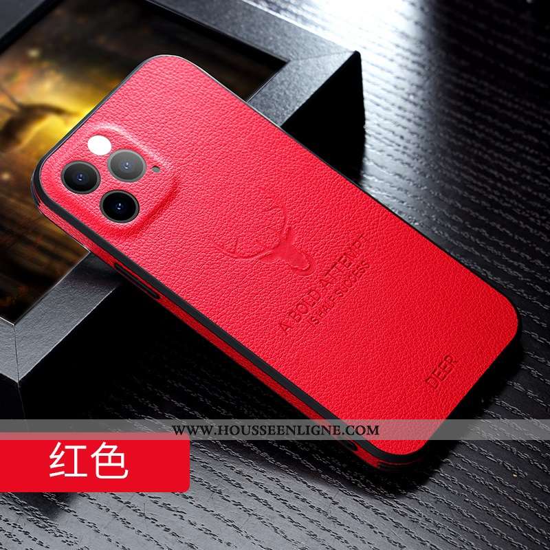 Housse iPhone 12 Pro Max Légère Cuir Qualité Amoureux Simple Créatif Véritable Silicone Orange