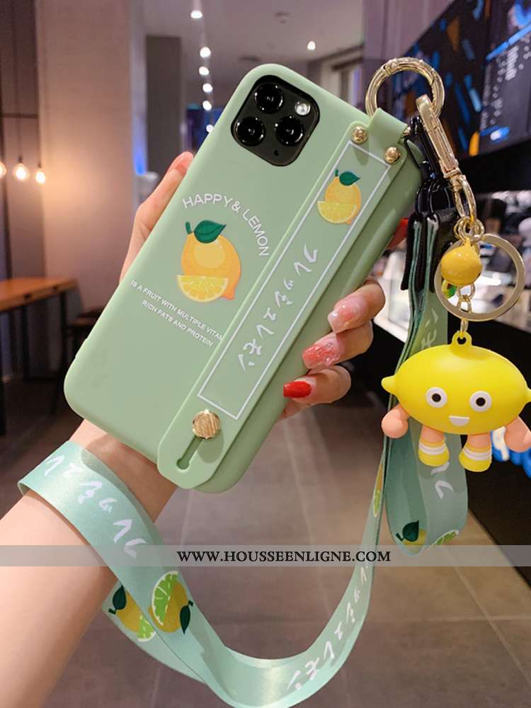 Housse iPhone 12 Pro Max Tendance Silicone Étui Téléphone Portable Tout Compris Protection Citron Bl
