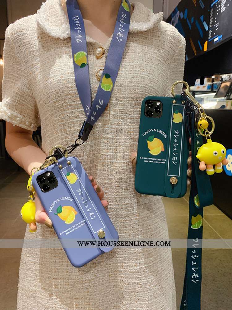 Housse iPhone 12 Pro Max Tendance Silicone Étui Téléphone Portable Tout Compris Protection Citron Bl