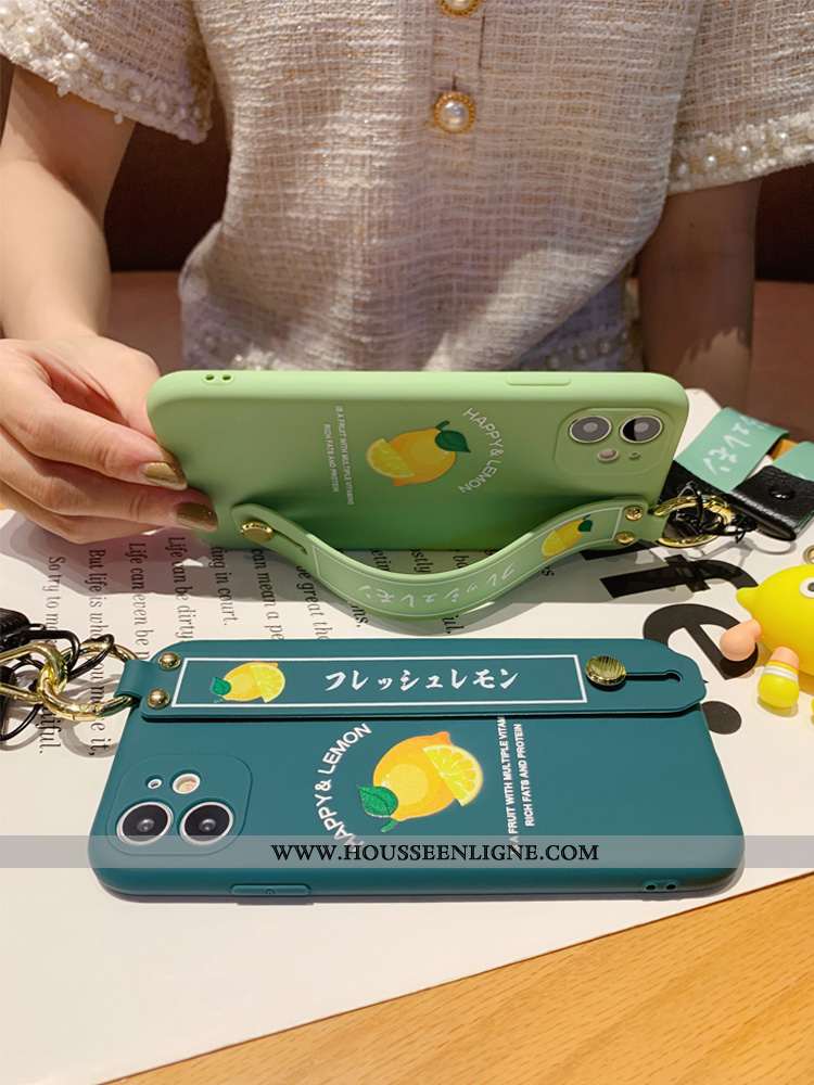 Housse iPhone 12 Pro Max Tendance Silicone Étui Téléphone Portable Tout Compris Protection Citron Bl