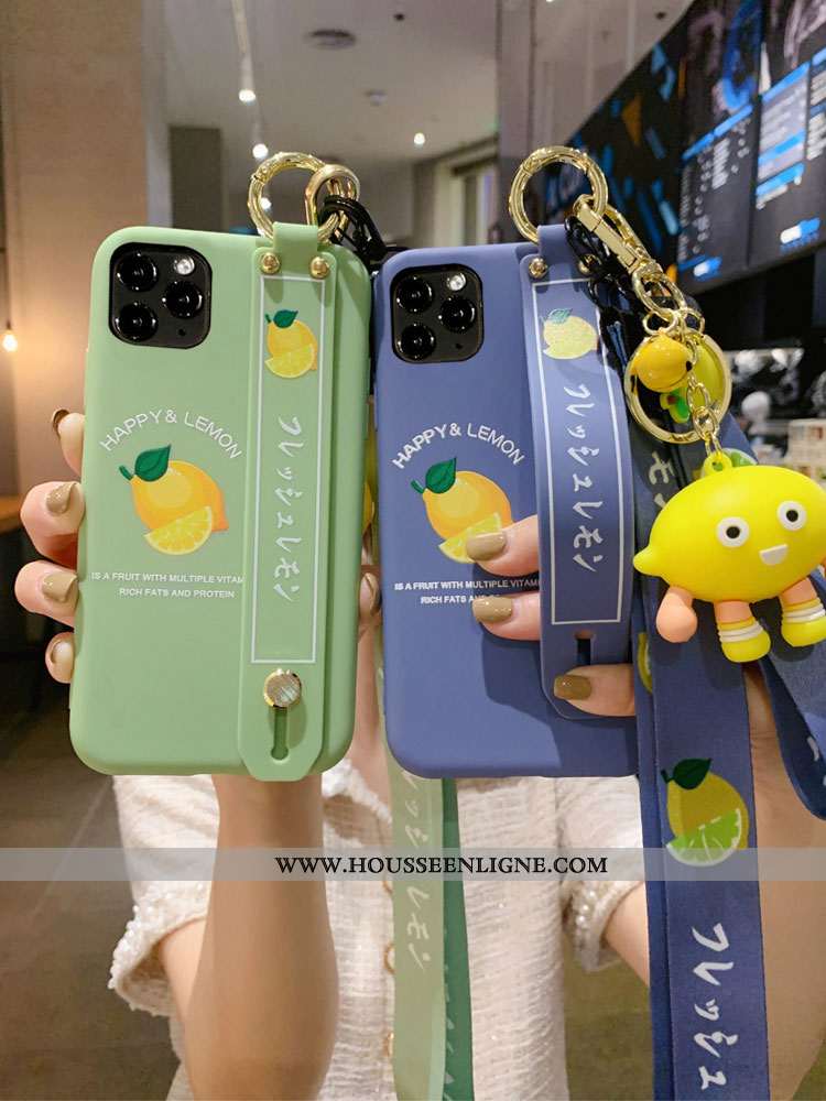 Housse iPhone 12 Pro Max Tendance Silicone Étui Téléphone Portable Tout Compris Protection Citron Bl