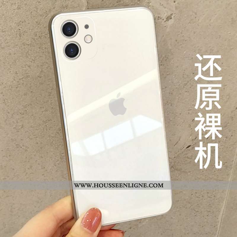 Housse iPhone 12 Protection Verre Coque Tout Compris Téléphone Portable Amoureux Incassable Blanche